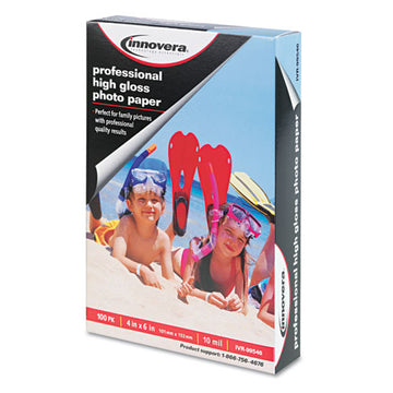 Innovera® High-gloss Photo Paper, 10 Mil, 4 X 6, High-gloss White, 100-pack freeshipping - TVN Wholesale